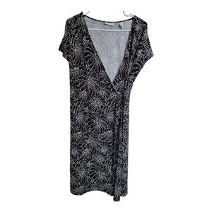 Valerie Stevens Dress Womens Size M Black White Separates floral  Career Shirt